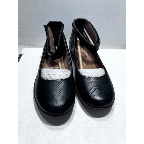 Clarks Medora Nina Black Leather Womens Ankle Strap Shoes US 6M - Picture 1 of 11